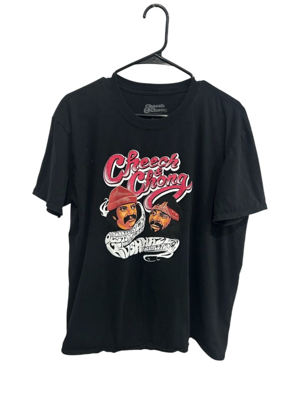 Cheech & Chong XL Mens Black Graphic T-Shirt Retro Nostalgia Core